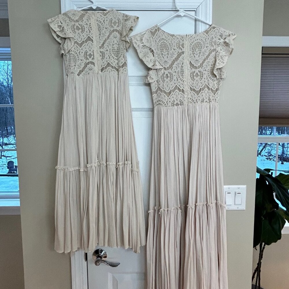 Sister dresses, family picture outfit, off white / beige dresses, Joyfolie - Picture 3 of 4